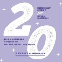 紫色20岁生日派对 Instagram帖子