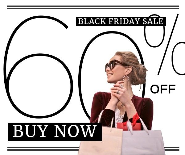 White Black Friday Discount Facebook Post