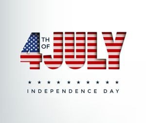 4 july, usa, festival, 3d Simple Text Independence Day Facebook Post Template