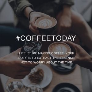 cafe, relax, relax time, Black Coffee Time Photo Record  Instagram Post Template