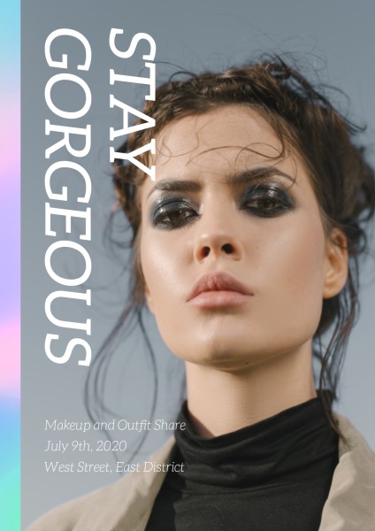 カスタマイズ可能なメイクとファッションポスターポスターのテンプレート Fotorデザインツール