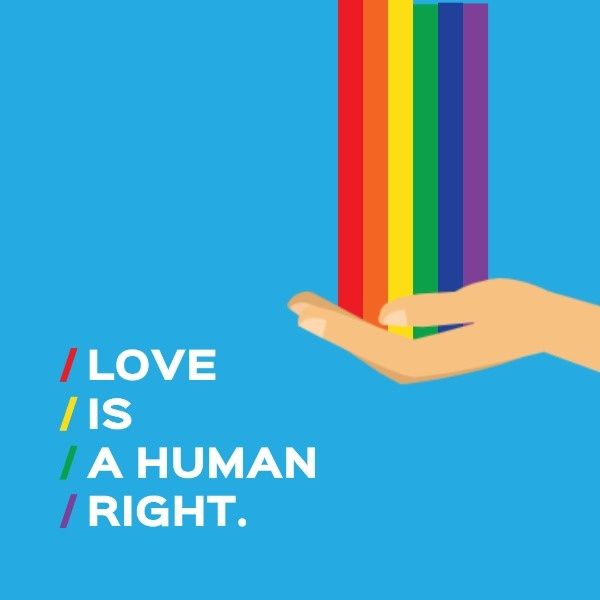 lgbt, gay, lesbian, Love Right Instagram Post Template