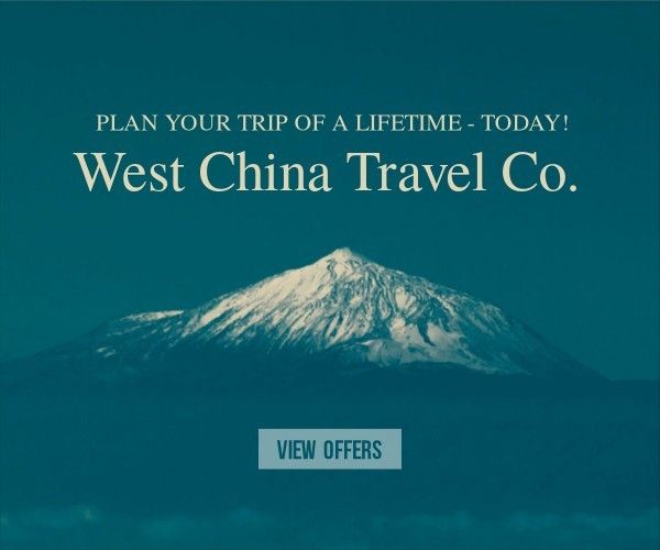 West China Travel Large Rectangle