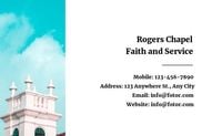 religion, parish, church, Blue Sky Simple Chapel Faith And Service Business Card Template