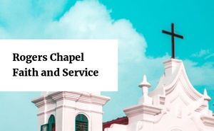 Blue Sky Simple Chapel Faith And Service Business Card