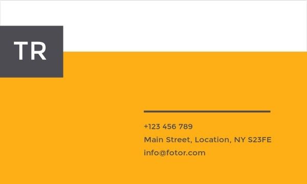 real estate, company, Yellow And White Simple Realty Agency Business Card Template