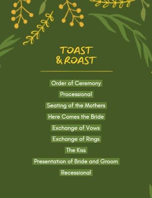 かわいい結婚式の招待状 プログラム