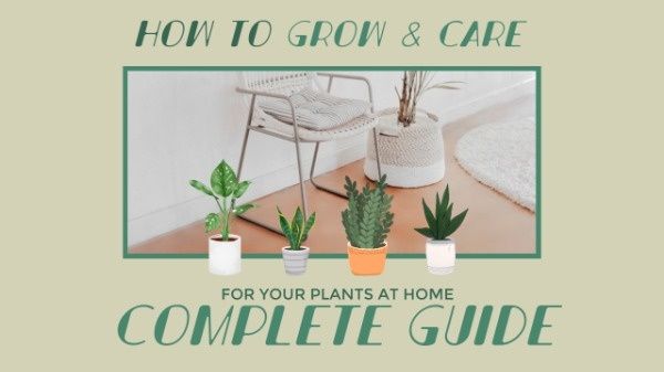 cultivation, green plant, decoration, Flowerpot Care Youtube Thumbnail Template
