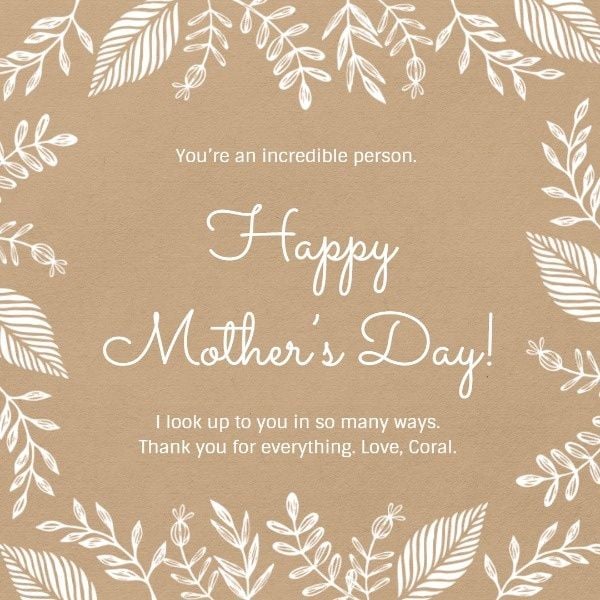 greeting, celebration, celebrate, Happy Mother's Day Card Instagram Post Template