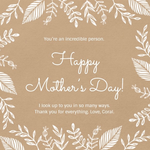 Happy Mother's Day Card Instagram Post