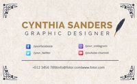 design, vintage, paper, Classic Style Business Card Template