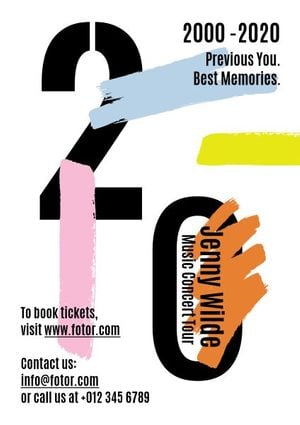 music festival, musician, tour, Music Concert Show Poster Template