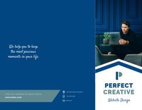 marketing, business, company, White Blue Website Design Brochure Template