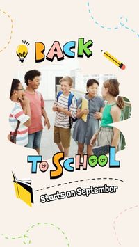 education, welcome, learning, Happy Back To School Photo Collage Instagram Story Template