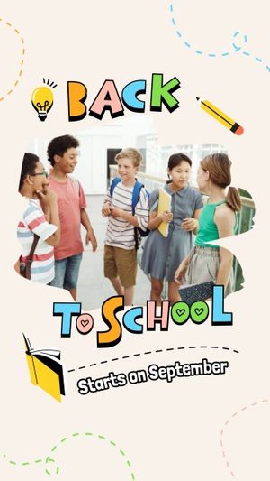 Happy Back To School Photo Collage Instagram Story