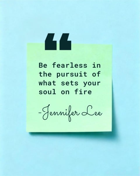 Blue And Green Simple Positive Quote