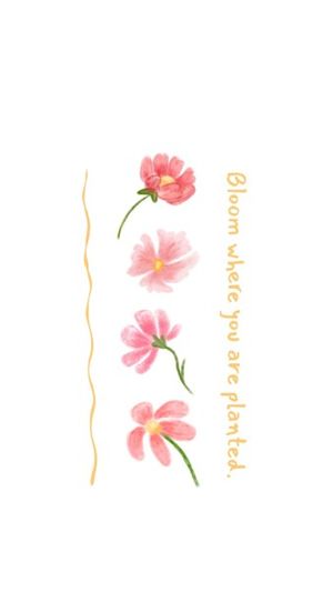 カスタマイズ可能な美しいピンクの花スマホ壁紙のテンプレート Fotorデザインツール