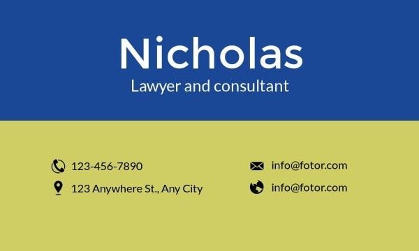 letterhead, letter, work, Lawyer And Consultant Business Card Template