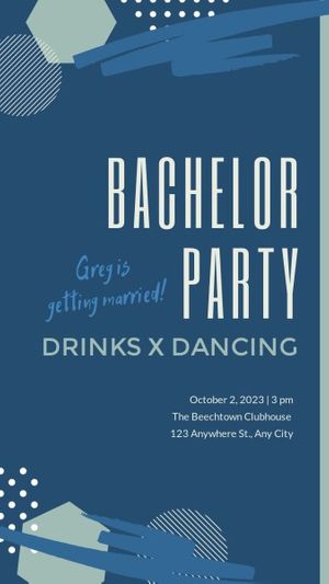 bridal shower, groom, life, Bachelor Party For Drinking And Dancing  Instagram Story Template