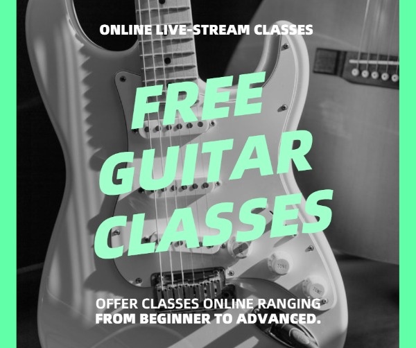 Green Guitar Classes Facebook Post Facebook Post