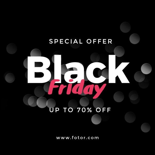 social media, promotion, business, Black Black Friday Sale Special Offer Instagram Post Template
