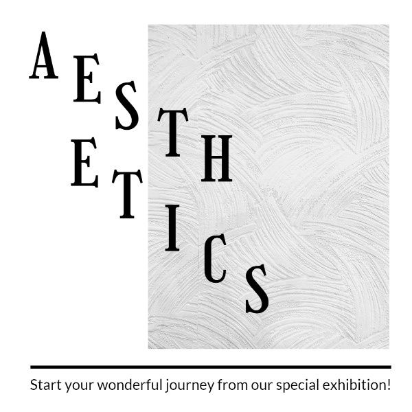 exhibition, book, art, Black And White Aesthetics Instagram Post Template