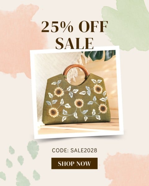 Soft Green And Beige Watercolor Promotion