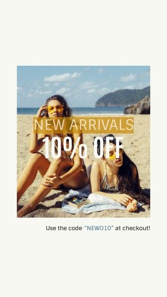 summer sale, sale, promotion, Summer Beach Fashion Clothes Discount Instagram Story Template