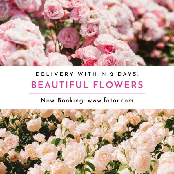 retail, business, market, Beautiful Flowers Sales Instagram Post Template