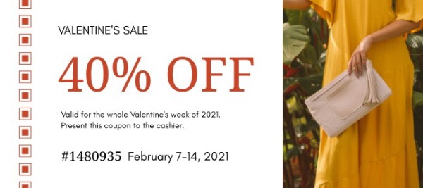 Chèque-cadeau White Red Valentine’s Day