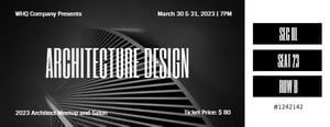 building, engineering, civil engineering, Black And White Architecture Design Salon And Meetup Ticket Template