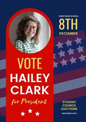 students, alliance, vote, Dark Blue Student Council Elections Poster Template