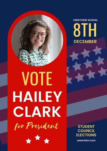 student council campaign poster template