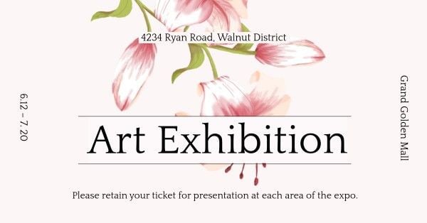  cover photo,  show,  artistic, Flower Art Exhibition Facebook Event Cover Template