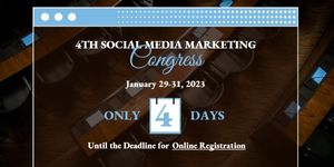 calendar, time, meeting, Brown Social Media Congress Countdown Twitter Post Template