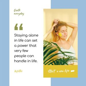 branding, promotion, slogan,  Quote About Life Instagram Post Template