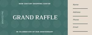 grand raffle, business, discount, Green Shopping Center Raffle Ticket Template