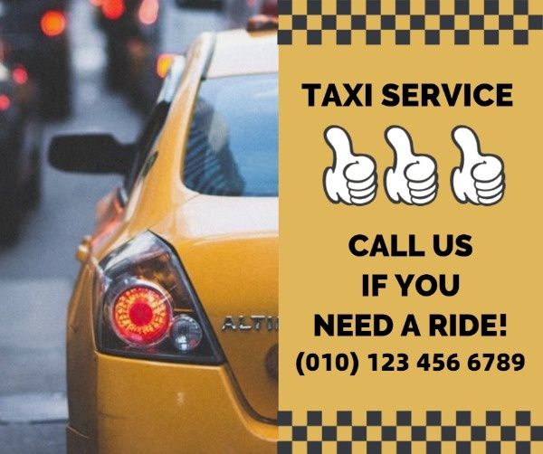 vehicle, business, ad, Good Taxi Service Facebook Post Template