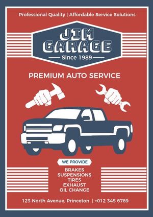vehicle, auto, automobile, Vintage Garage Poster Poster Template