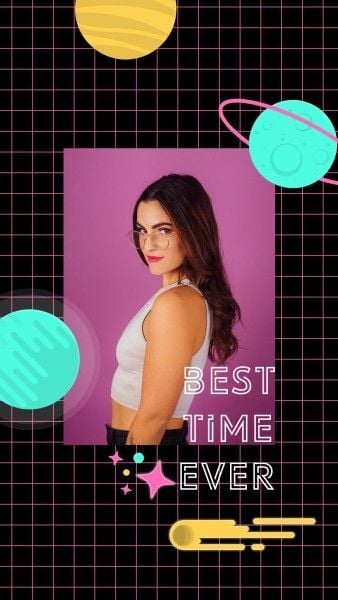 quote, post, social media, Black Background Of Best Time Ever  Instagram Story Template
