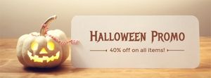 social media, sale, promotion, Beige Halloween Promo Cover Facebook Cover Template