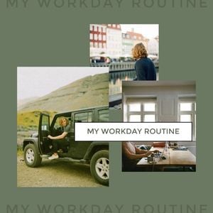 workday, routine, vlog, Created By The Fotor Team Instagram Post Template