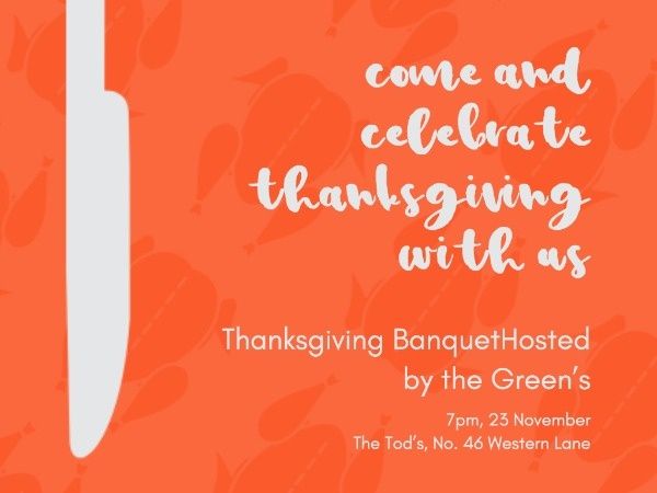 thanksgiving, party, event, Created by the Fotor team Card Template