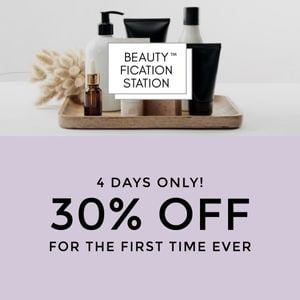 beauty, fashion, online, Purple Skincare Sale Instagram Post Template