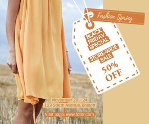 discount, business, marketing, Black Friday Clothes Sale Large Rectangle Template