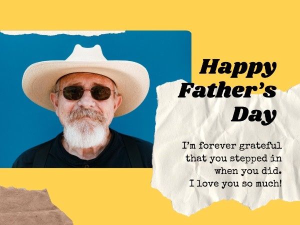 Yellow Father's Day Wishes Card