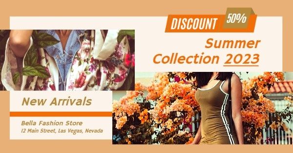 fashion, collection, beauty, Summer Sales Facebook Ad Medium Template