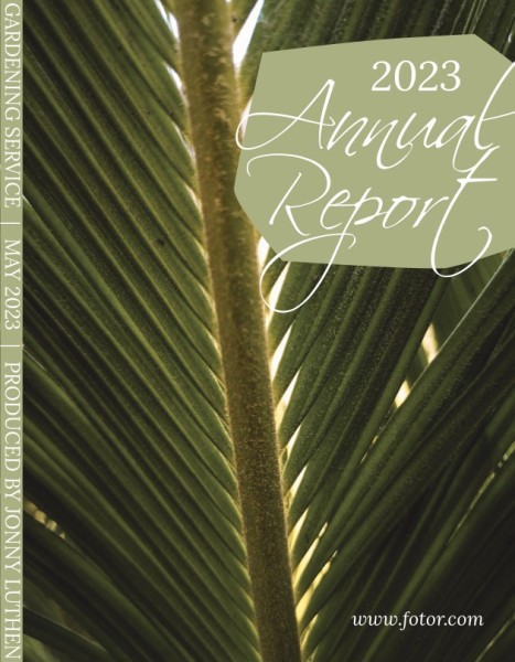 Green General Annual Report Template Report