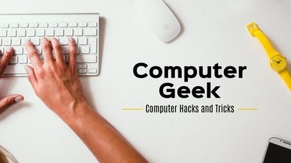 tricks, hacks, tips, Computer Geek Youtube Channel Art Template