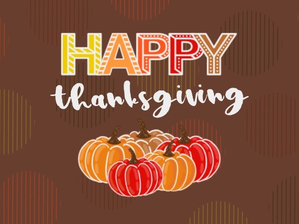 Happy Thanksgiving Pumpkin Card Card